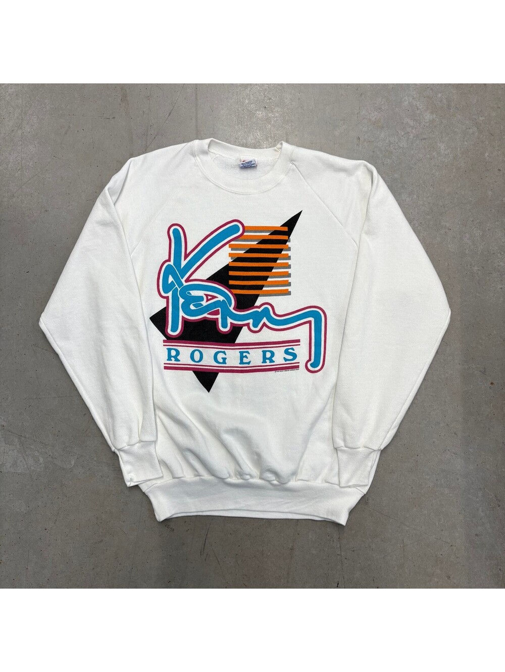 Vintage 90s Kenny Rogers Band Spellout Graphic Sweatshirt Extra Large White